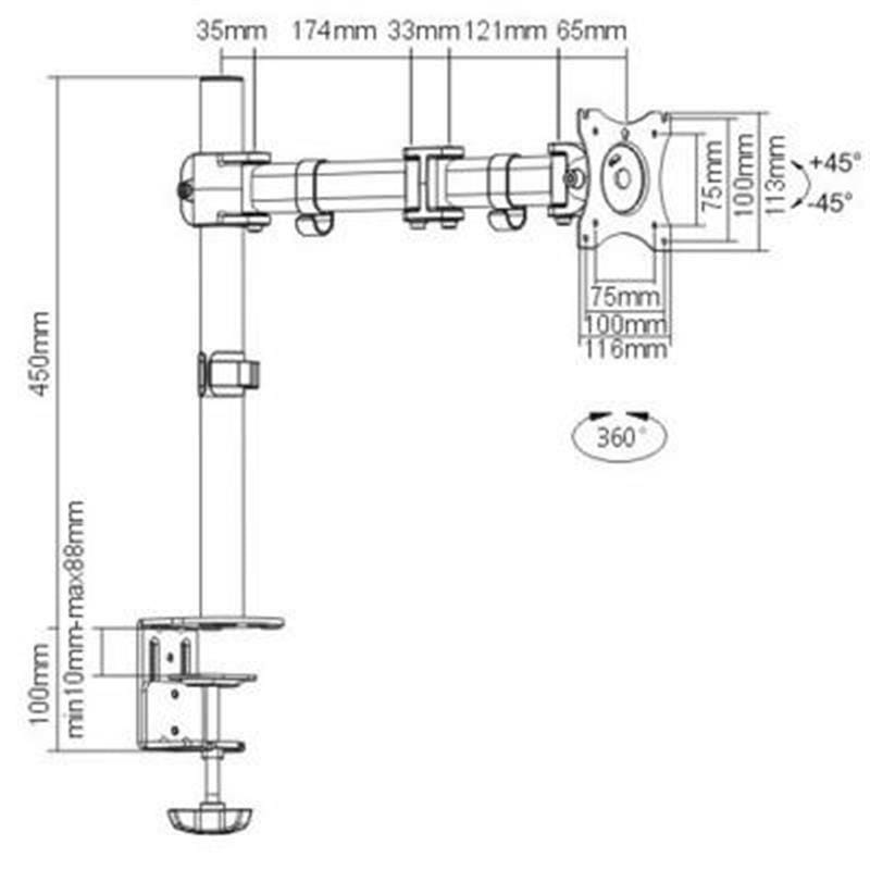 Кронштейн ITech MBS-03F (для монитора)