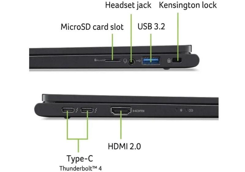 Ноутбук Acer TravelMate TMP614-73 (NX.B5WEU.004) Black