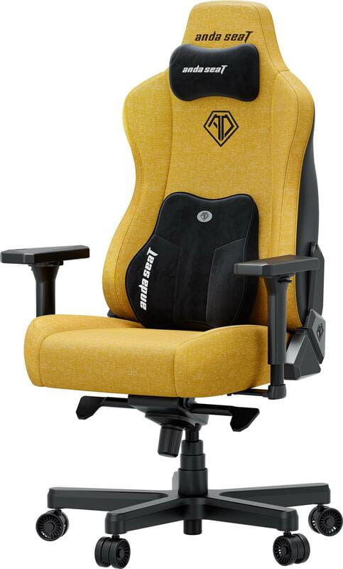 Крісло для геймерів Anda Seat Kaiser 3E XL Yellow Fabric (AD23YC-XL-09-Y-CF-Y01)