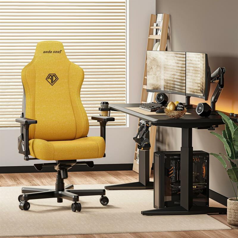 Крісло для геймерів Anda Seat Kaiser 3E XL Yellow Fabric (AD23YC-XL-09-Y-CF-Y01)