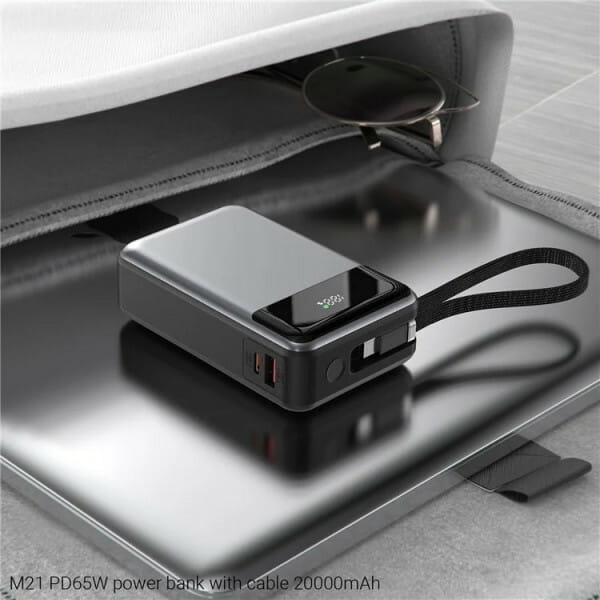 Универсальная мобильная батарея Acefast M21 20000mAh 65W Black/Gray (6974316283898)
