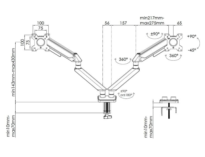 Кронштейн Anda Seat Stealth II 17"-32" Black (AD-W-A6D-2S-BB) (VESA100х100)
