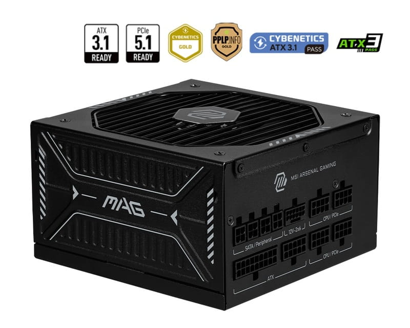 Блок живлення MSI MAG A850GLS PCIE5 850W