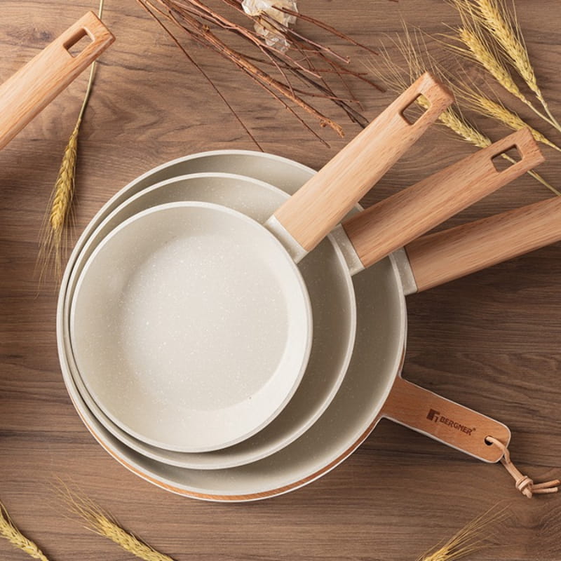 Набор сковородок Bergner Naturally 3 предмета (BG-34741-CR)