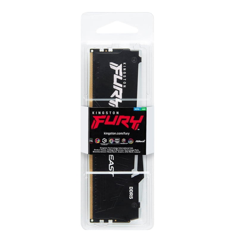 Модуль памяти DDR5 64GB/5600 Kingston Fury Beast RGB Black (KF556C36BBEA-64)