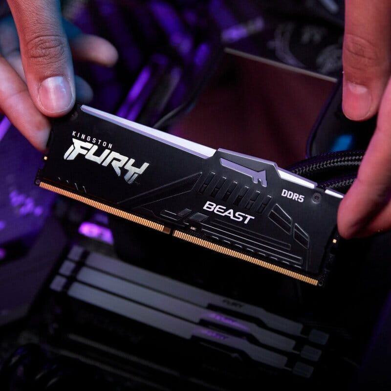 Модуль памяти DDR5 8GB/5200 Kingston Fury Beast RGB Black (KF552C40BBA-8)
