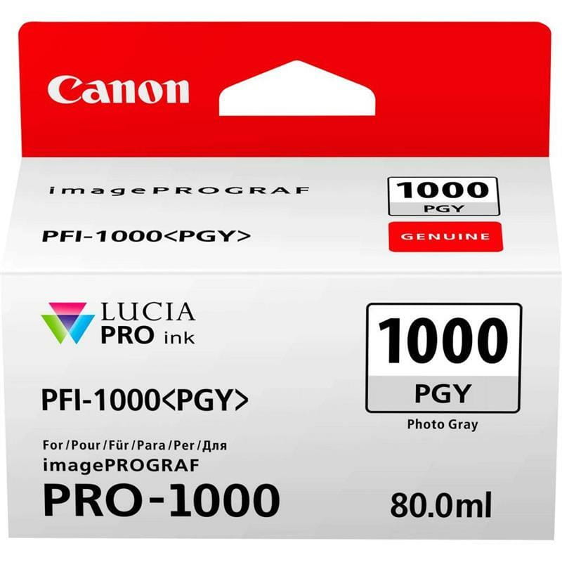 Картридж Canon (PFI-1000PGY) iPFPro1000, Photo Grey (0553C001)