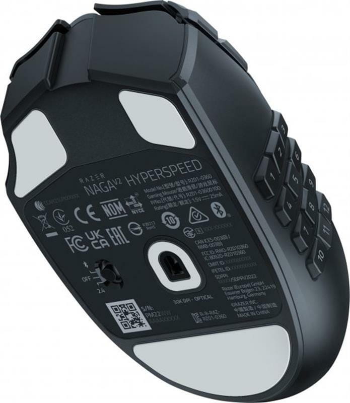 Миша бездротова Razer Naga V2 Hyperspeed Black (RZ01-03600100-R3G1)