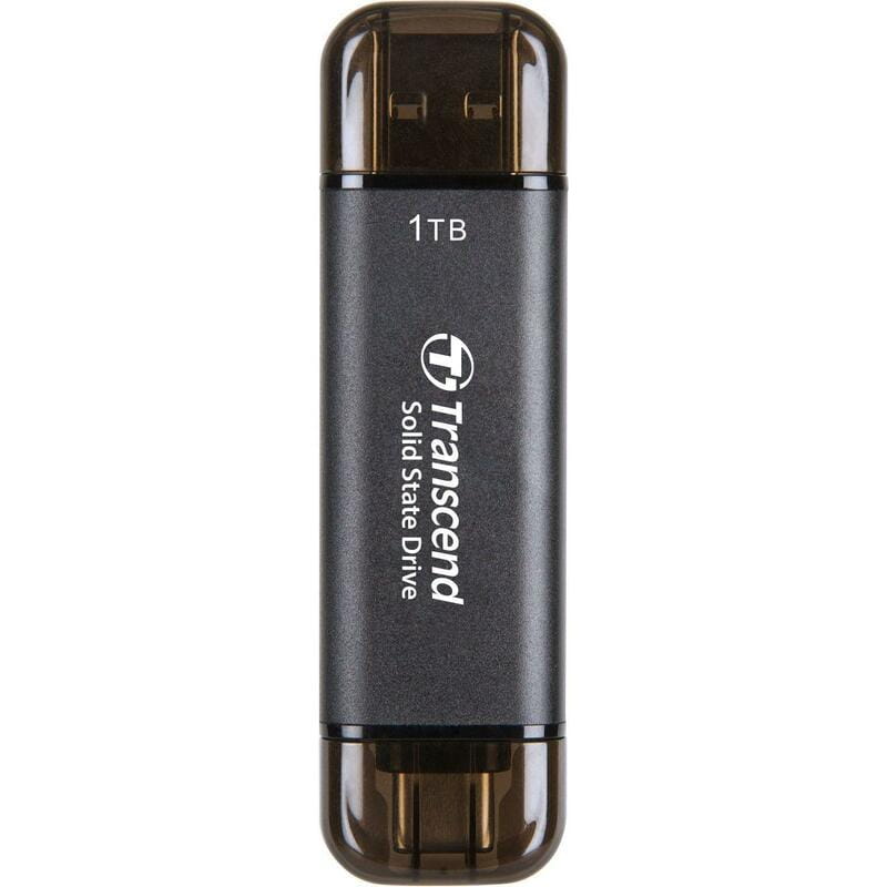 Накопитель внешний SSD USB 3.1 Gen 2 Type-A/Type-C 1.0TB Transcend ESD310 Black (TS1TESD310C)
