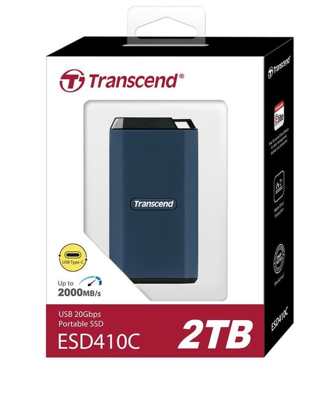 Накопичувач зовнішній SSD USB 3.2 Gen 2 Type-C 2.0TB Transcend ESD410C Blue (TS2TESD410C)