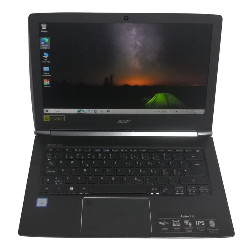 Ноутбук Acer Aspire S5-371 / 13.3" FullHD IPS / i3-7100U / 4GB / 128GB SSD / Win10 / Backlight / сканер відбитка - Б/у