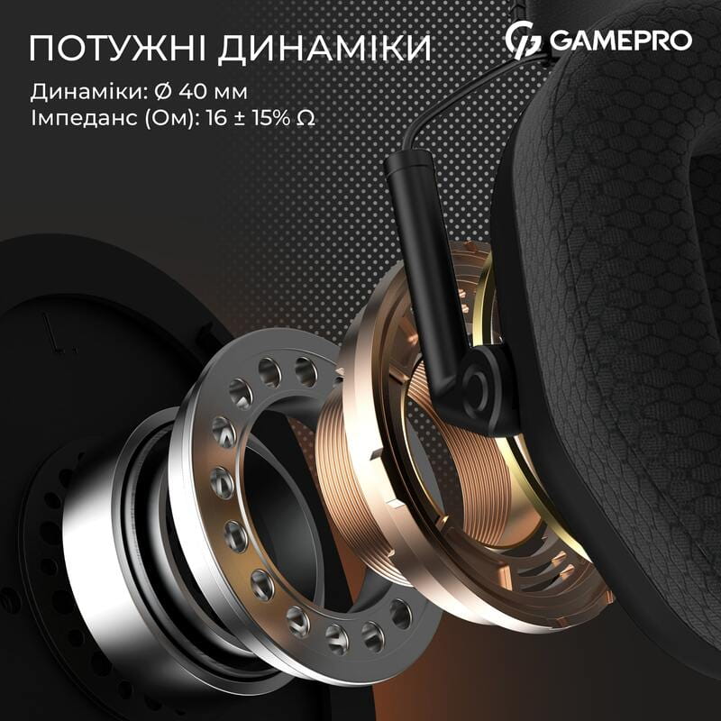 Гарнітура GamePro Genesis Mercury Black (HS120B)