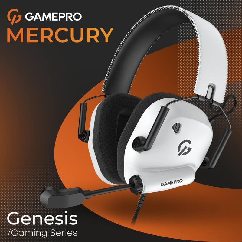 Гарнітура GamePro Genesis Mercury White (HS120W)