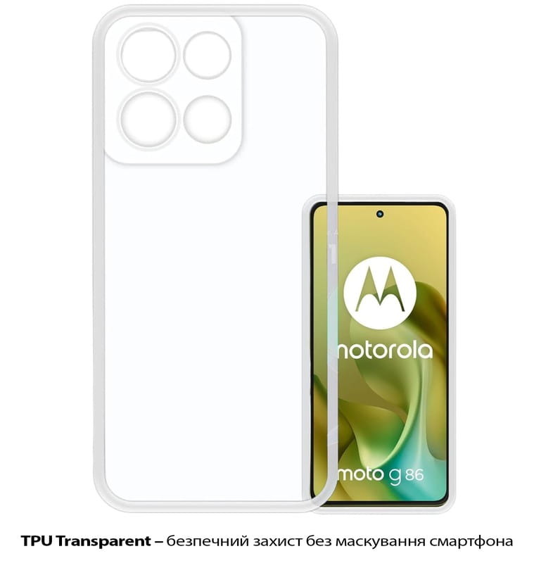 Чохол-накладка BeCover для Motorola Moto G86 Transparancy (713769)