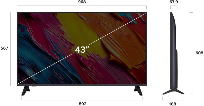 Телевiзор LG 43QNED70A6A