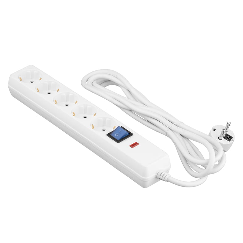 Мережевий фільтр 2E 5хSchuko, 3 м (2E-SP515OSM3WH)