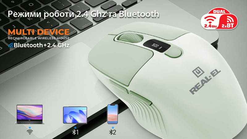 Купить Мышь беспроводная REAL-EL RM-481W Мышь беспроводная REAL-EL RM-481W
