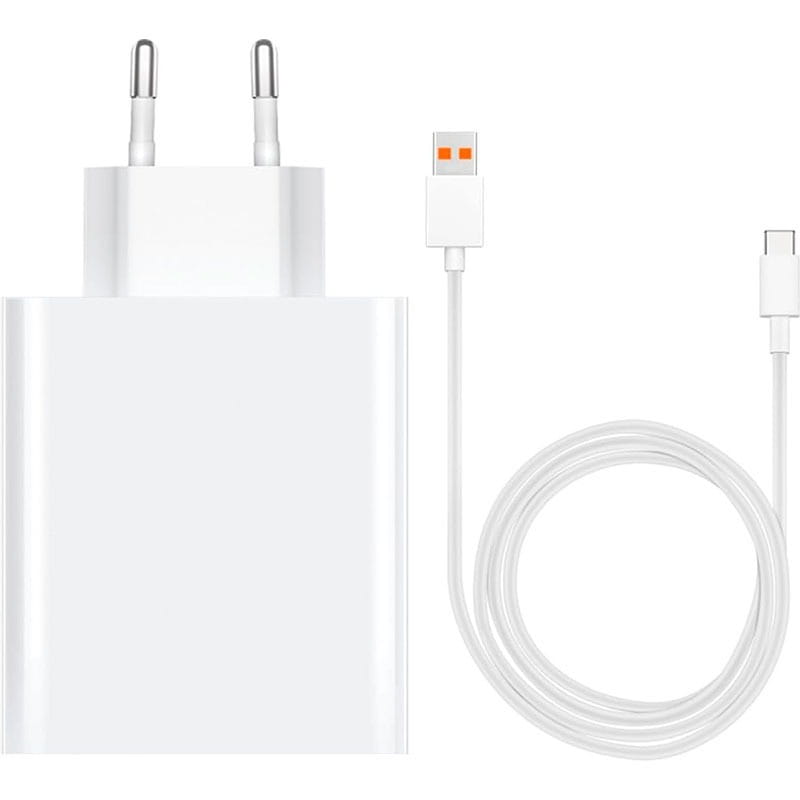 Зарядний пристрій Xiaomi 90W HyperCharge Combo USB-A White (BHR07ZBEU) + кабель Type-C