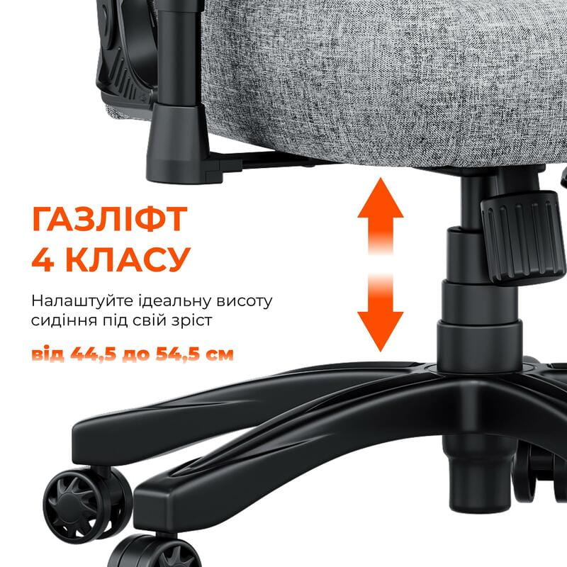 Крісло для геймерів Anda Seat Novis Size L Gray Fabric (AD23-L-01-G-F)