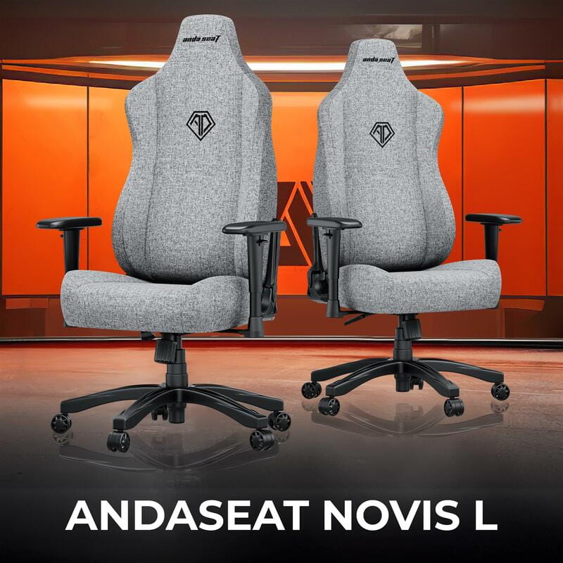 Крісло для геймерів Anda Seat Novis Size L Gray Fabric (AD23-L-01-G-F)