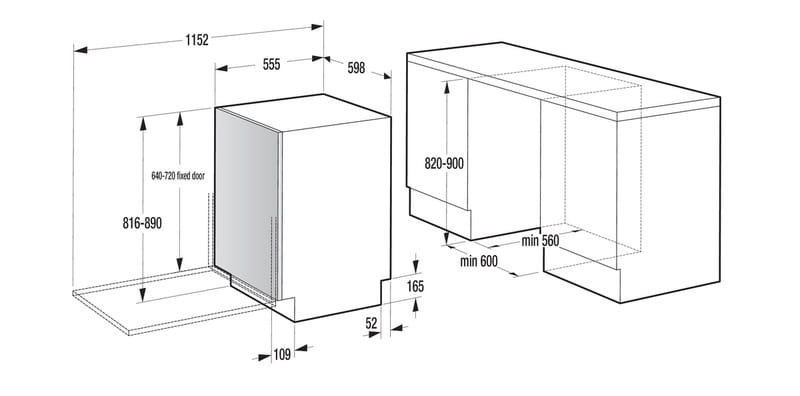 Купити Вбудована посудомийна машина Gorenje GV16E1 Вбудована посудомийна машина Gorenje GV16E1