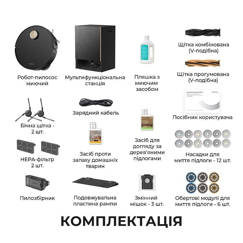 Робот-пылесос Dreame Bot MatriX 10 Ultra Black (RLX95CE-bl)