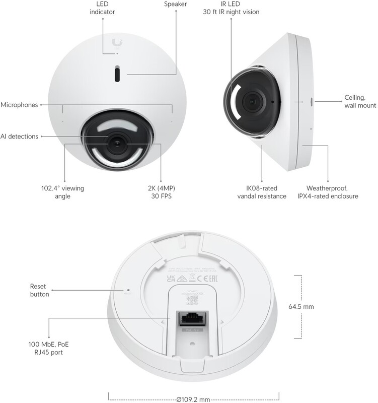 IP-камера Ubiquiti UniFi G5 Dome (UVC-G5-Dome-3)
