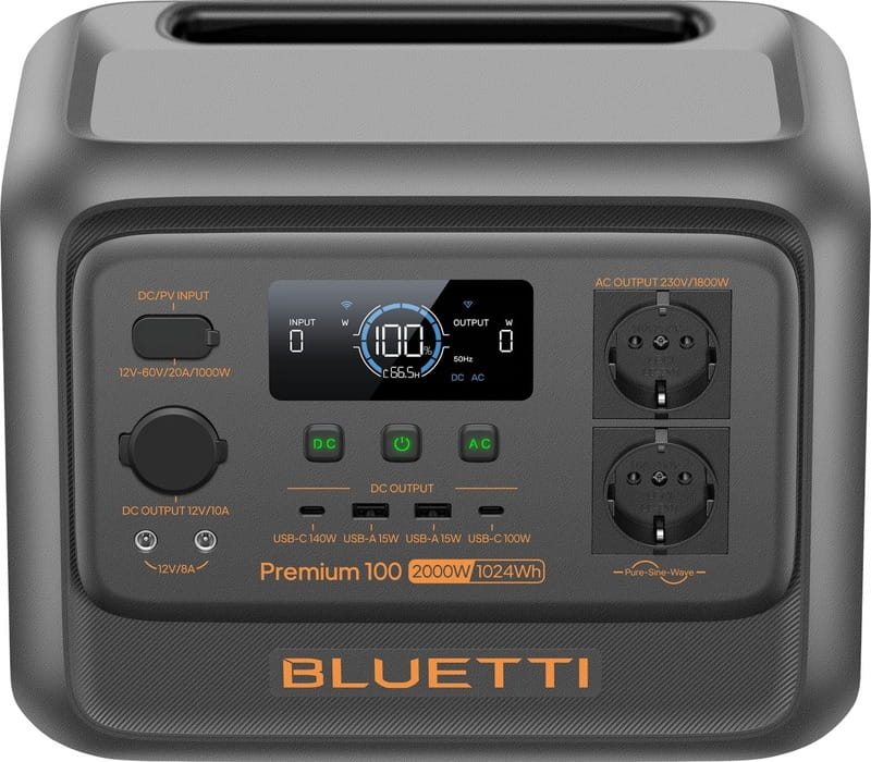 Зарядна станція Bluetti Premium 100 V2, 2000W, 1024Wh