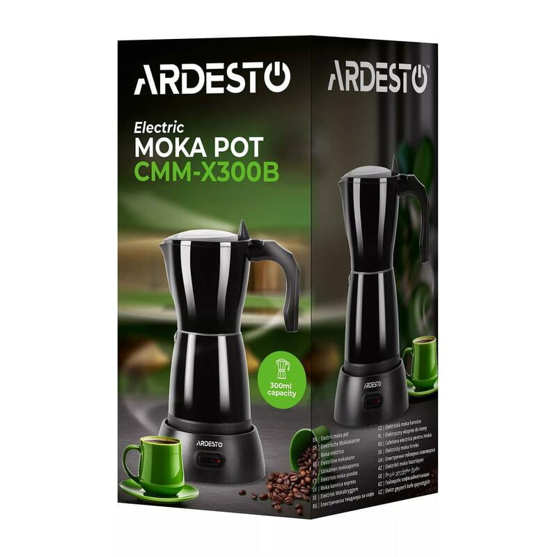 Електрична гейзерна кавоварка Ardesto CMM-X300B Black