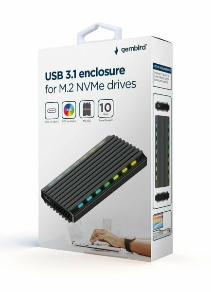 Внешний карман Gembird SSD M.2, USB 3.0, Black (EE2280-U3C-03)
