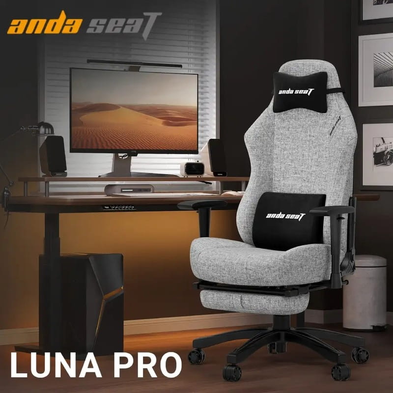 Крісло для геймерів Anda Seat Luna Pro Size L Gray Fabric (AD18T-44-G-F)