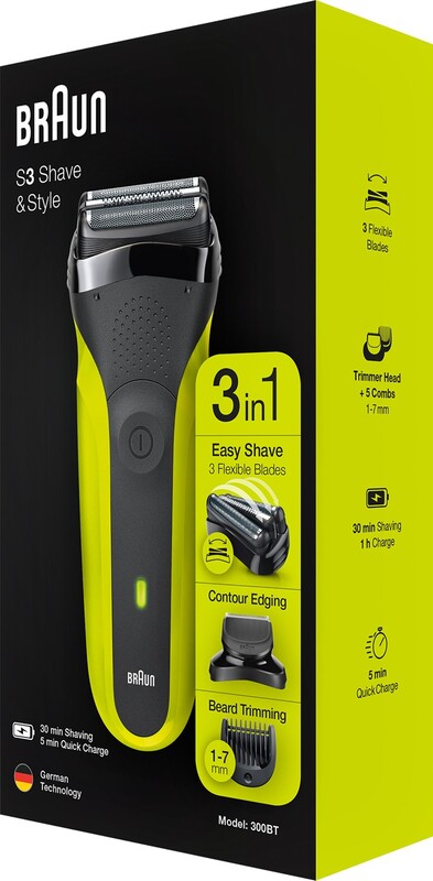 Электробритва Braun Series 3 300BT Black/Green