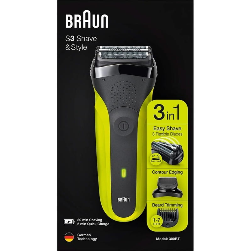 Электробритва Braun Series 3 300BT Black/Green