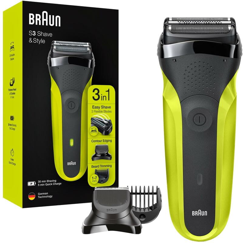 Электробритва Braun Series 3 300BT Black/Green