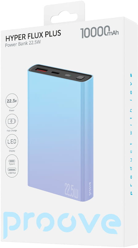 Универсальная мобильная батарея Proove Hyper Flux Plus 22.5W 10000mAh Gradient (2003000232639)