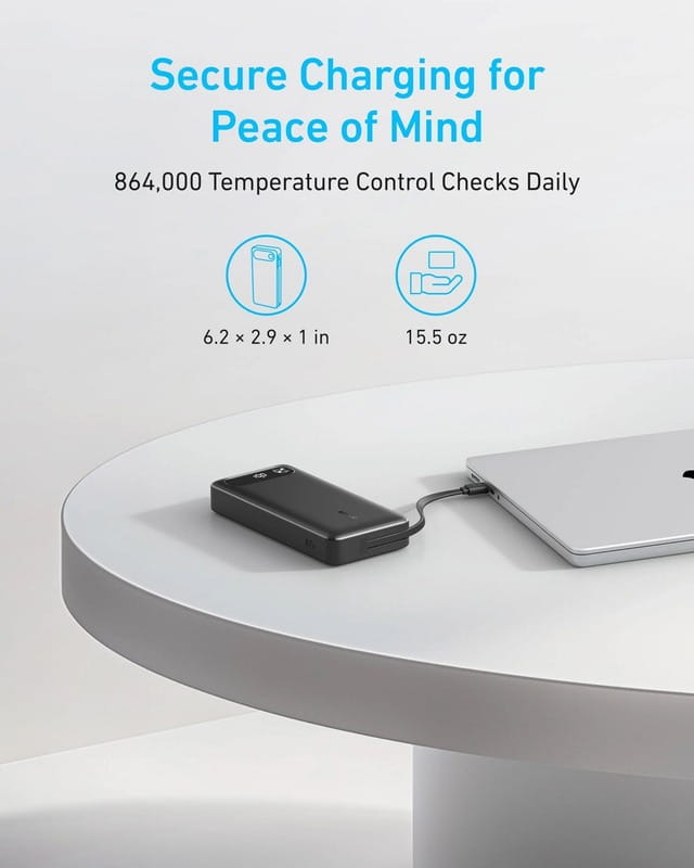 Універсальна мобільна батарея Anker PowerCore 87W 20000mAh Black (A1383H11)