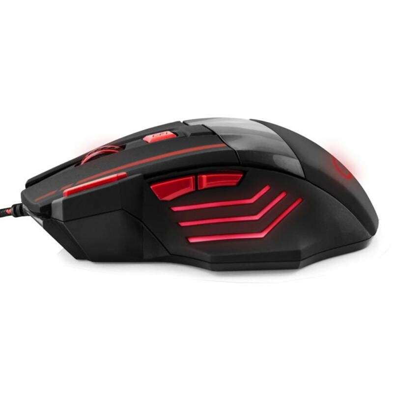 Мышь Esperanza EGM201R Wolf Black/Red USB