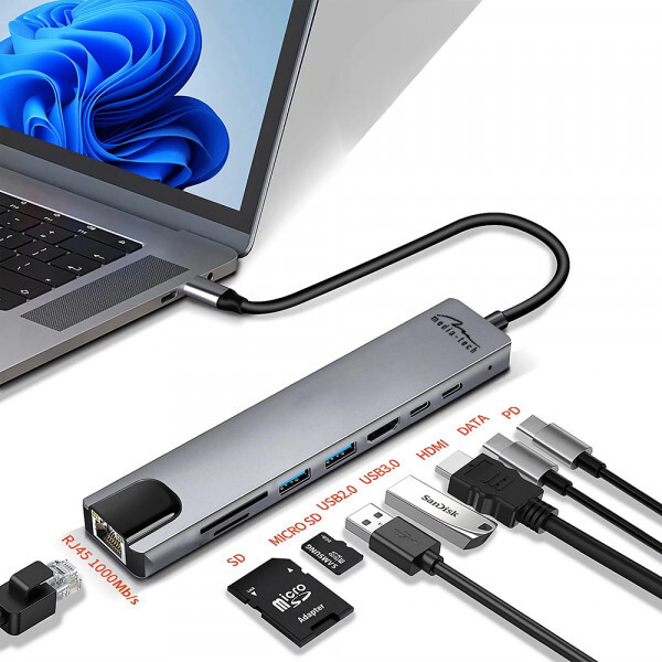 USB-хаб Media-Tech USB Type-C 8-в-1 (MT5046)