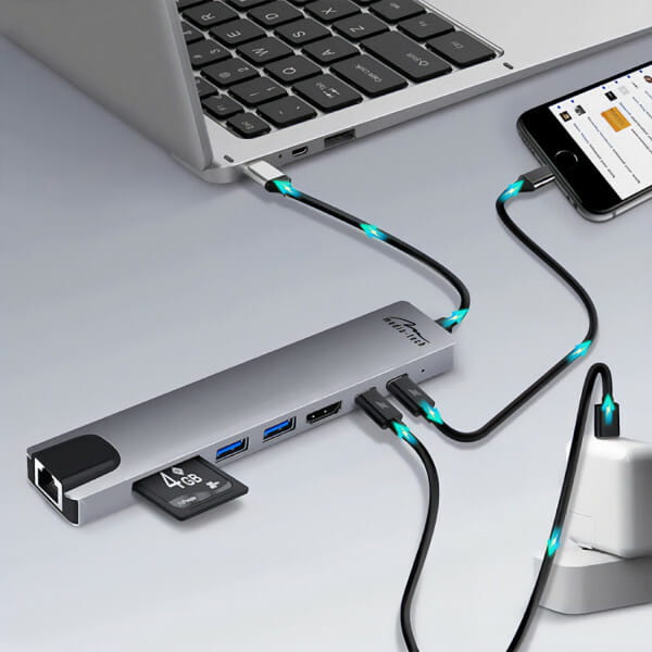 USB-хаб Media-Tech USB Type-C 8-в-1 (MT5046)