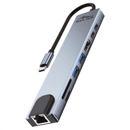 USB-хаб Media-Tech USB Type-C 8-в-1 (MT5046)