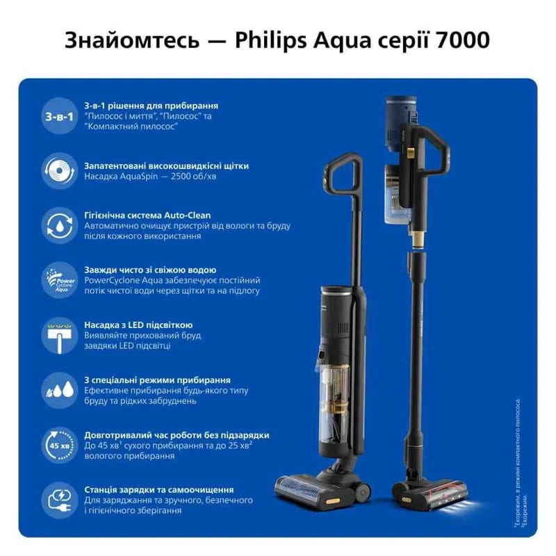 Аккумуляторный моющий пылесос Philips AquaTrio XW7264/11