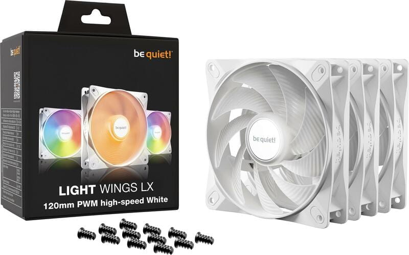 Вентилятор be quiet! Light Wings LX 120mm PWM High-Speed 3-Pack White (BL125)