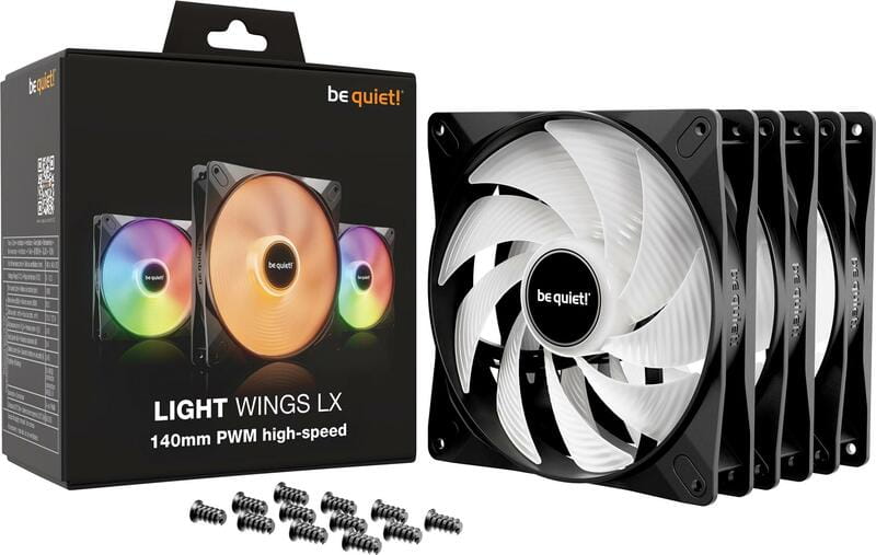 Вентилятор be quiet! Light Wings LX 140mm PWM High-Speed 3-Pack Black (BL130)