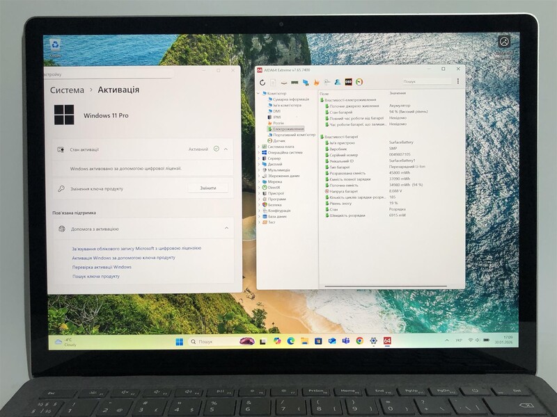 Ноутбук Microsoft Surface Laptop 3 1867 / 13.5" (2256x1504) IPS Touch / i5-1035G7 / 16GB / 256GB SSD / Win11Pro / Backlight - Б/у