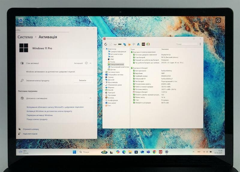 Ноутбук Microsoft Surface Laptop 3 1868 / 13.5" (2256x1504) IPS Touch / i5-1035G7 / 16GB / 256GB SSD / Win11Pro / Backlight - Б/у