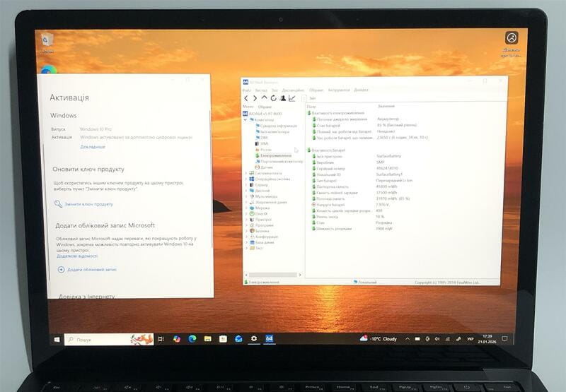 Ноутбук Microsoft Surface Laptop 3 1868 / 13.5" (2256x1504) IPS Touch / i5-1035G7 / 8GB / 256GB SSD / Win10Pro / Backlight - Б/у