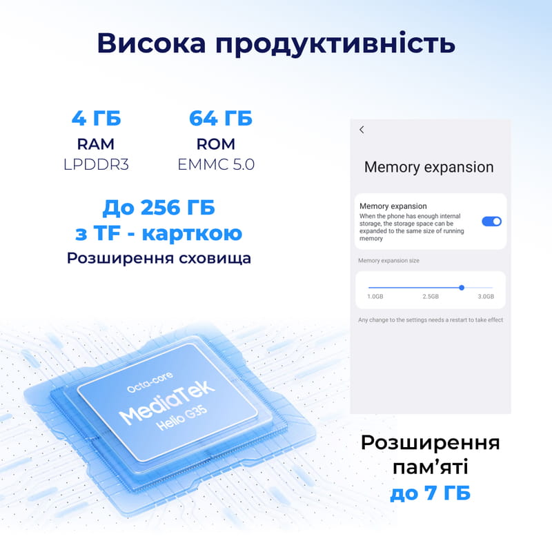 Смартфон Oscal C30 Pro 4/64GB Dual Sim Blue