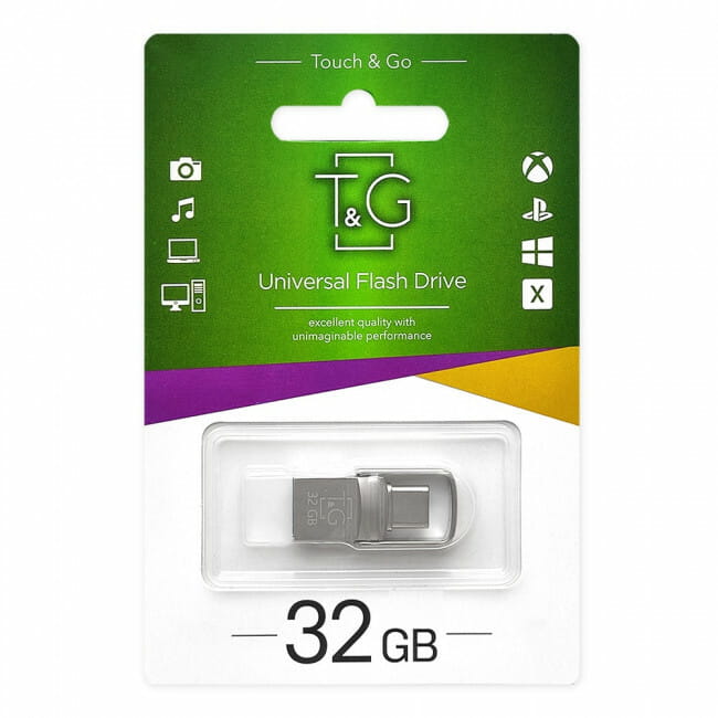 Купить Флеш-накопитель USB 2.0 32GB Type-C T&G 104 Metal Series Silver (TG104TC-32G) Флеш-накопитель USB 2.0 32GB Type-C T&G 104 Metal Series Silver (TG104TC-32G)