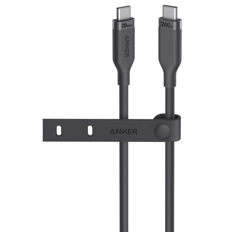 Кабель Anker Bio-Nylon USB-C - USB-C, 0.9 м, Black (A80N1H11)