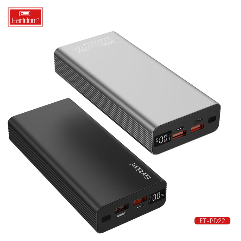 Универсальная мобильная батарея Earldom ET-PD22 20000mAh Black (PB-000122)